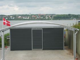 5 meter bred carport med Ivarplank